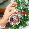 Custom Pet Photo Ornament, Personalized Dog Keepsake, Round Ceramic Ornament 2023, Christmas Wreath Ornament, Christmas Tree Decor Dog Lover - 3.jpg