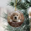 Dog's First Christmas Photo Ornament, Personalized Dog Christmas Photo Ornament, Dog Christmas Ornament 2023, Pet Memorial Ornament Gift - 1.jpg