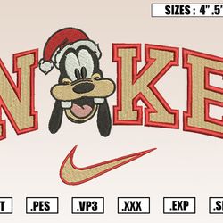 Nike Goofy Santa Hat Embroidery Designs, Christmas Embroidery Design File Instant Download