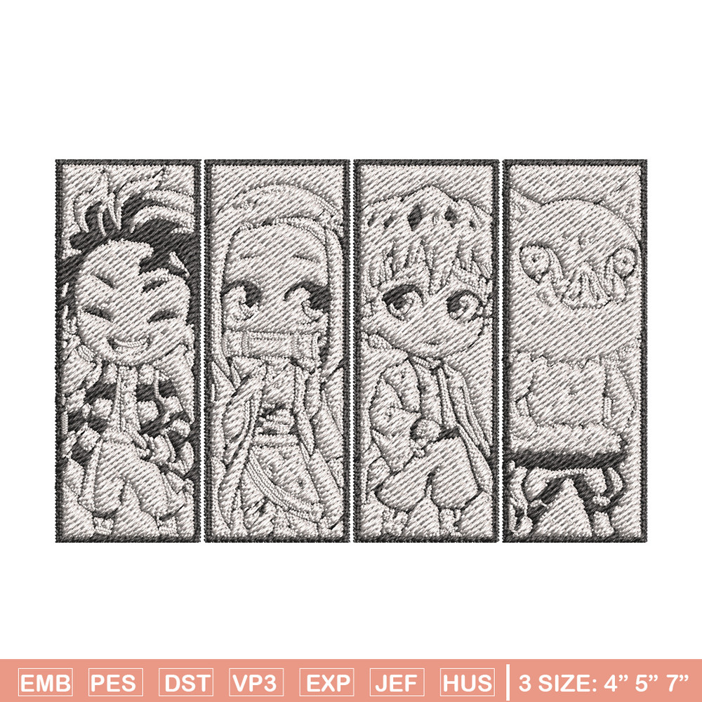 Friends poster embroidery design, Tanjiro embroidery, Embroidery shirt, Embroidery file, Anime design, Digital download.jpg