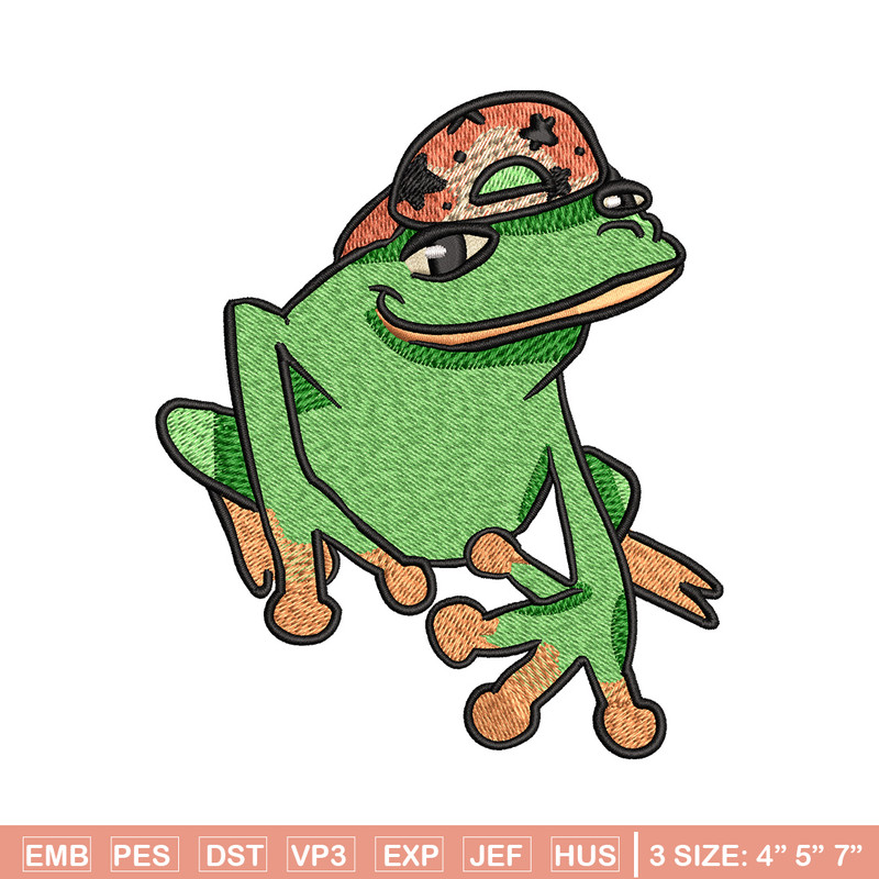Frog boy embroidery design, Frog embroidery, Embroidery file, Embroidery shirt, Emb design, Digital download.jpg