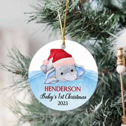 Personalized Babys First Christmas Ornament 2023