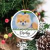 Personalized Dog Christmas Photo Ornament, You Left Pawprints in Our Hearts Dog Ornament, Custom Photo Memorial Gift to Pet Lover, Xmas Gift - 1.jpg