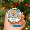 Personalized Dog Christmas Photo Ornament, You Left Pawprints in Our Hearts Dog Ornament, Custom Photo Memorial Gift to Pet Lover, Xmas Gift - 3.jpg