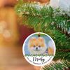 Personalized Dog Christmas Photo Ornament, You Left Pawprints in Our Hearts Dog Ornament, Custom Photo Memorial Gift to Pet Lover, Xmas Gift - 4.jpg