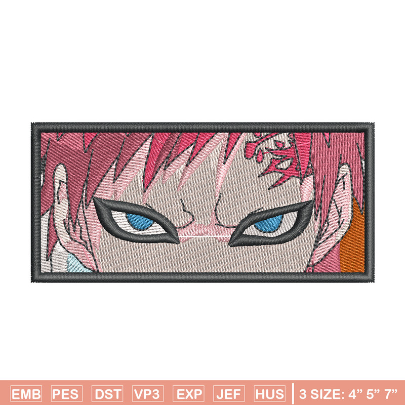 Gaara eyes embroidery design, Naruto embroidery, Anime design, Embroidery shirt, Embroidery file, Digital download.jpg