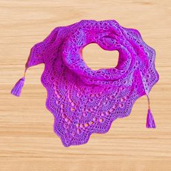 Crochet Triangle Shawl, Crochet Scarf pattern, Crochet Wrap Pattern, bohemian shawl pdf, boho crochet shawl, lacy shawl