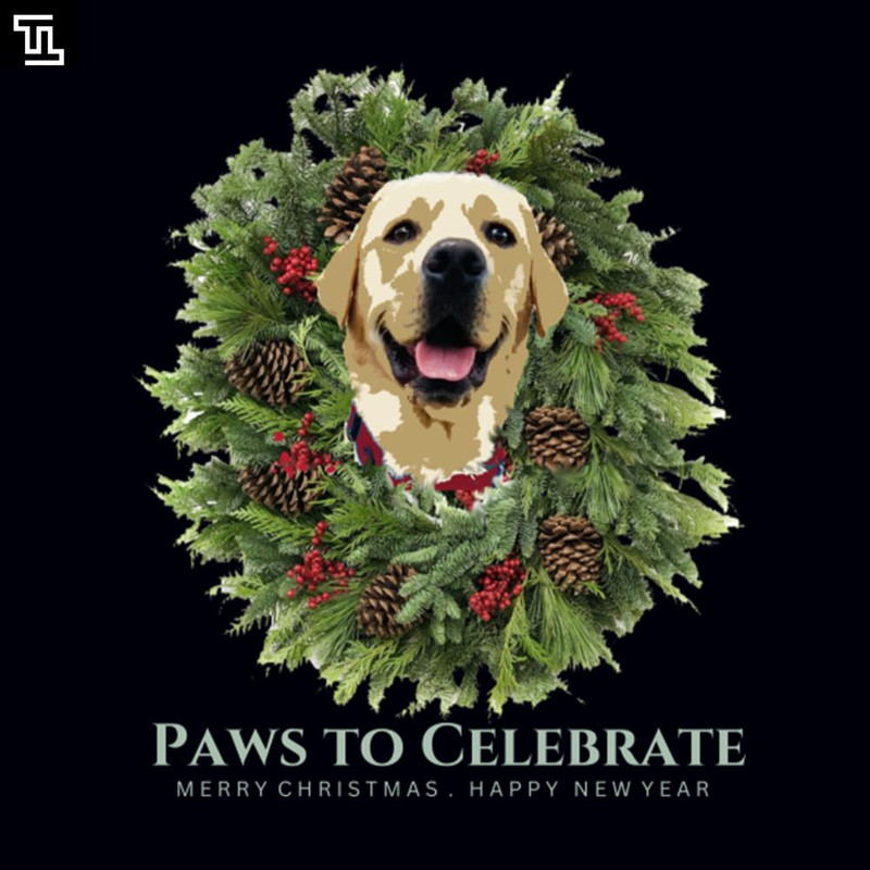 TT1175-Paws to Celebrate with Yellow Labs, Christmas PNG Download.jpg