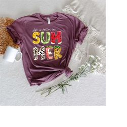 hello summer watermelon t-shirt, beach shirt, watermelon shirt, last day of school shirt, teacher shirt, vacay mode, sum