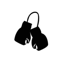 boxing gloves silhouette cutting file boxing clipart scrapbooking svg dxf laser cut file sure cuts a lot inkscape, photo