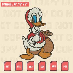 donna duck christmas embroidery file, christmas embroidery designs, machine embroidery design files