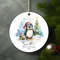 Personalized First Christmas 2023 Cute Baby Penguin Ceramic Ornament Home Decor Christmas Round Ornament - 1.jpg