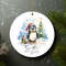 Personalized First Christmas 2023 Cute Baby Penguin Ceramic Ornament Home Decor Christmas Round Ornament - 2.jpg