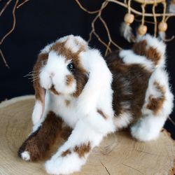 realistic toy bunny pet portrait