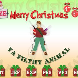 Merry Christmas 2023 Embroidery Machine Design, Ya Filthy Animal Embroidery Design, Christmas Movie Characters Embroidery File