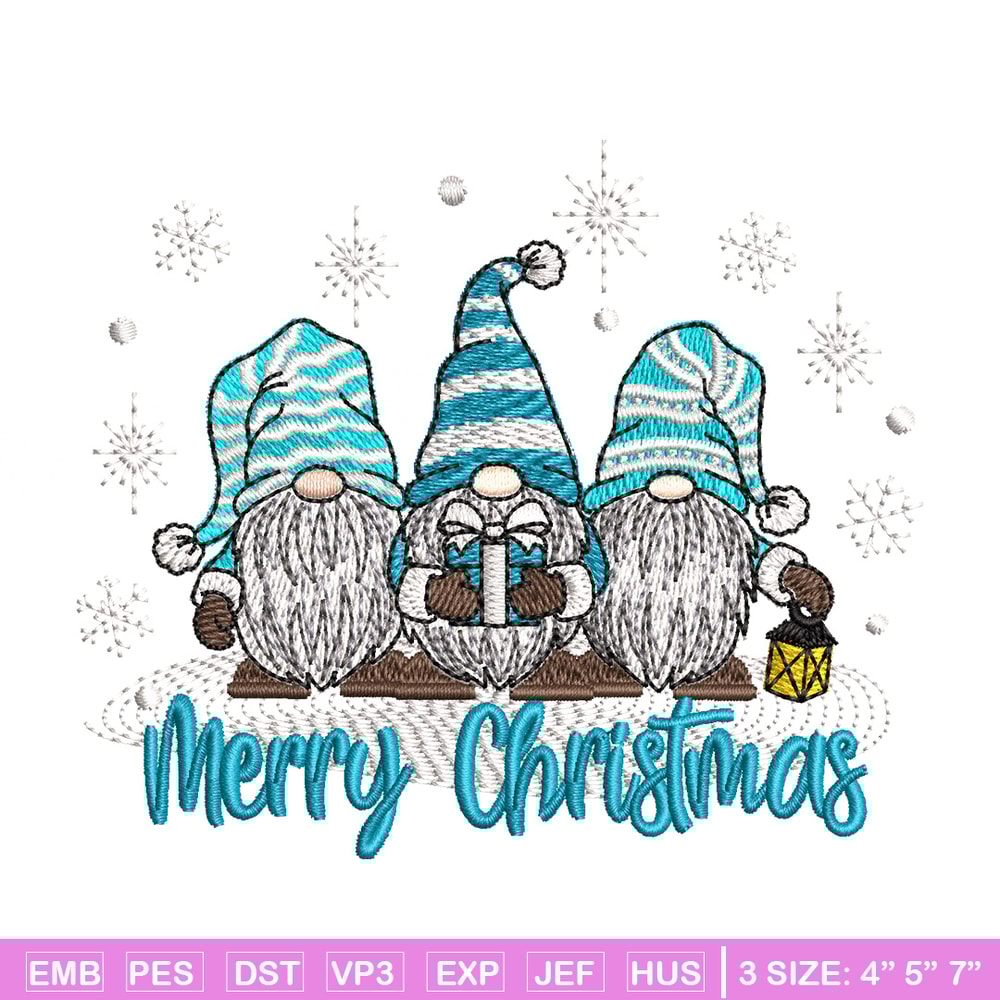 Gnomes embroidery design, Chrismas embroidery, Embroidery shirt, Embroidery file, Anime design, Digital download.jpg