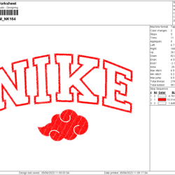 nike x akatsuki naruto embroidered sweatshirt, anime embroidered sweatshirt, custom anime embroidered crewneck, anime custom embroidered crewneck, best-selling custom embroidered sweatshirt