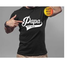 papa 2023 shirt, announcement t shirt, fathers day gift, promoted to papa, papa reveal, grandpa t-shirt, gift for dad, c