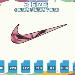 manga embroidered sweatshirt, majin buu x nike embroidered sweatshirt, unisex embroidered sweatshirt, manga embroidered crewneck, awesome manga, embroidered gift