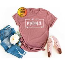 mama est. 2023 shirt, pregnancy shirt, announcement tee, mother's day gift, gift for pregnant, gift for wife, mothers da