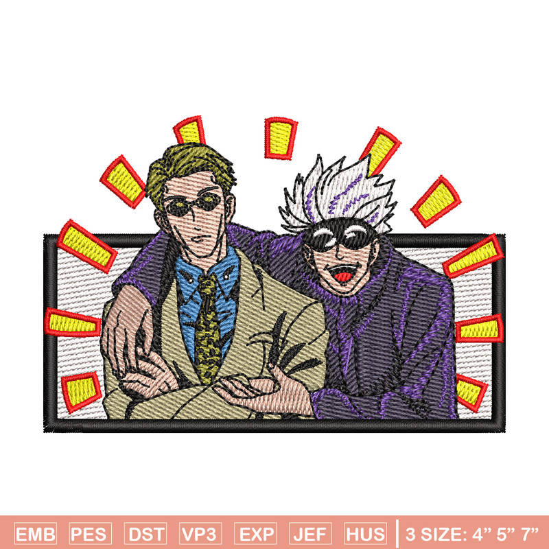 Gojo nanami embroidery design, Jujutsu embroidery, Anime design, Embroidery shirt, Embroidery file, Digital download.jpg