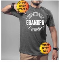 legend grandpa shirt, gift for grandpa, fathers day gift, grandpa t-shirt, the myth grandpa, the man grandpa tee,  chris