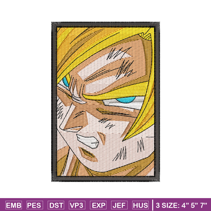 Goku frame embroidery design, Dragonball embroidery, Anime design, Embroidery shirt, Embroidery file, Digital download.jpg