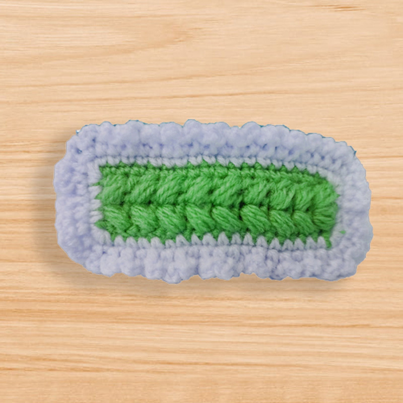 a crochet hair clip pattern