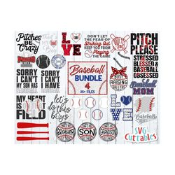 baseball bundle 4 svg - baseball cut files - svg - eps - dxf - baseball mom - distressed - silhouette - cricut - cut fil