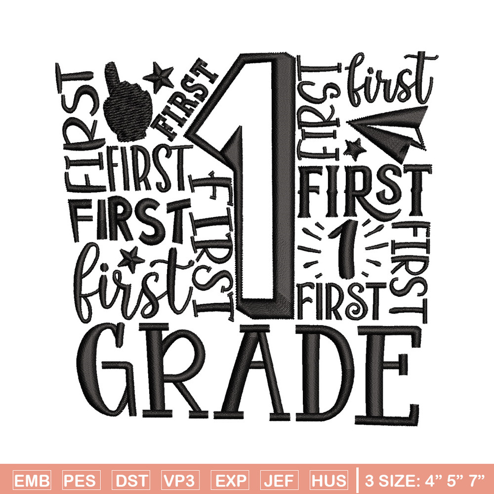 Grade 1 embroidery design, Logo embroidery, Embroidery file, Embroidery shirt, Emb design, Digital download.jpg