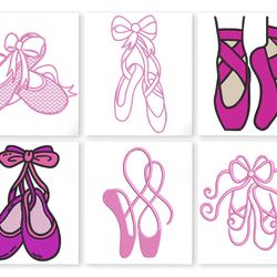 ballet shoes embroidery design. ballet slippers embroidery file