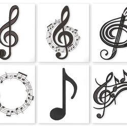 music notes embroidery design. musical note embroidery pattern
