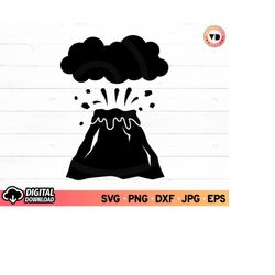 volcano svg, mountain svg, volcano eruption svg, volcano cut file, volcano clipart, svg files for cricut, digital downlo
