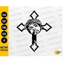 jesus cross svg | jesus christ svg | crucifix svg | religious christian faith | cricut cut | printable clipart vector di