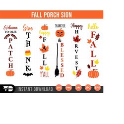 fall porch sign svg, halloween porch sign, hello pumpkin svg, happy harvest svg, front porch sign svg, pumpkin patch svg