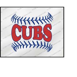 cubs svg | baseball svg | digital download, svg, png, jpg  23181