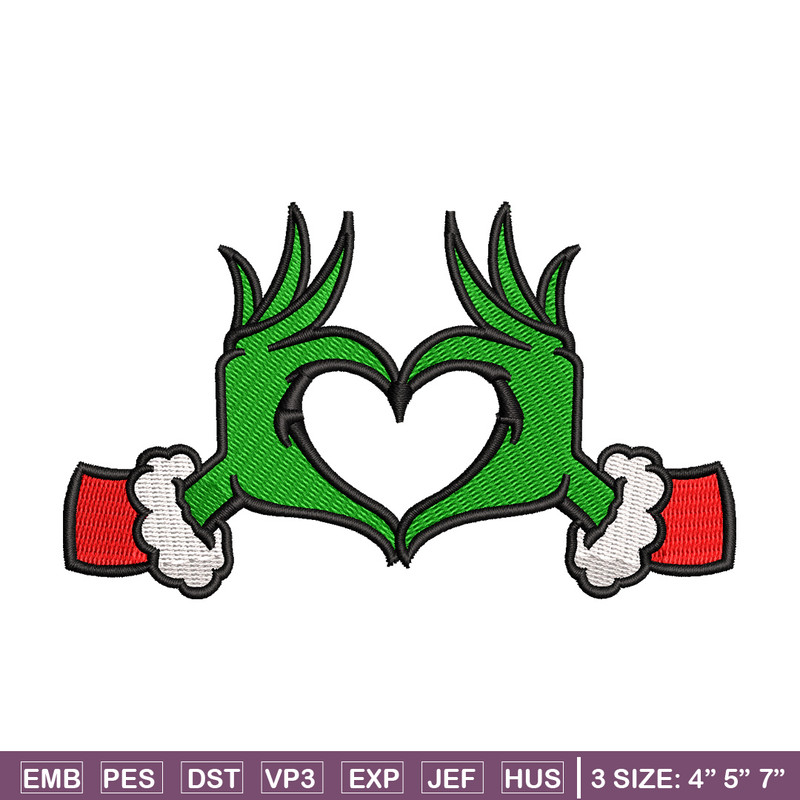 Hand heart embroidery design, Chrismas embroidery, Embroidery file, Embroidery shirt, Emb design, Digital download.jpg