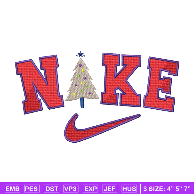 Nike christmas embroidery design, Logo embroidery, Nike design, Embroidery file, logo shirt, Instant download.jpg