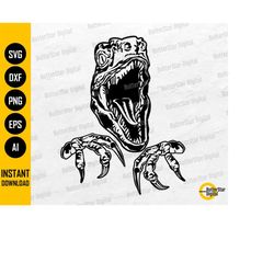 raptor head svg | velociraptor svg | dinosaur decal graphics | cricut cutting file silhouette cuttable clipart vector di