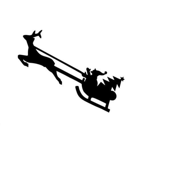 Skeleton Rudolph Svg Santas Sleigh Svg Rudolph Svg Reindeer Clipart Silhouette Pn - Inspire ...