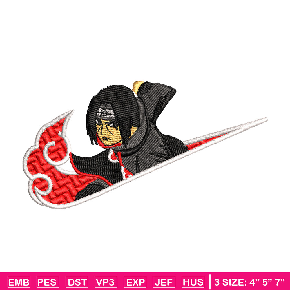 Nike Itachi embroidery design, Naruto embroidery, Nike design, anime design, anime shirt, Digital download.jpg