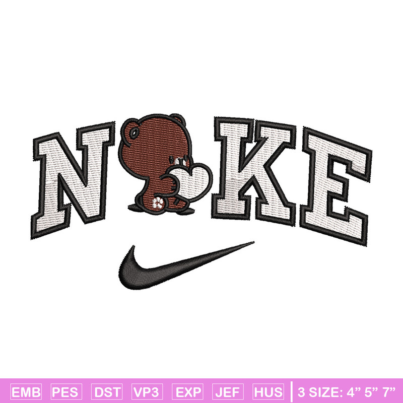 Heart bear nike embroidery design, Bear embroidery, Embroidery file, Embroidery shirt, Nike design, Digital download.jpg
