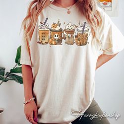 nightmare before coffee comfort colors shirt, skeleton halloween shirt coffee fall shirt, funny halloween sweatshirt, fa