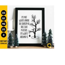 sad christmas tree svg | under the christmas tree | cricut silhouette cameo printable clipart vector stencil digital dow