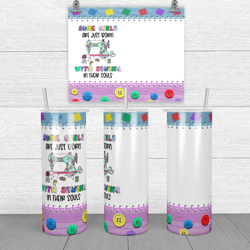 some girls sewing tumbler png - tumbler wrap - straight design 20oz/30oz skinny tumbler png - digital download