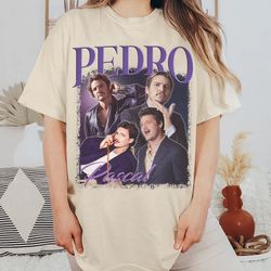 pedro pascal in 90'sy2k style tribute tshirt, narcos, massive talent, pedro pascal meme, mandalorian, daddy pedro shirt