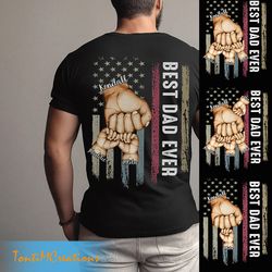 personalized best dad ever t-shirt, fist bump dad shirt, fathers day t-shirt, gift for husband, dad gift from kids, shir