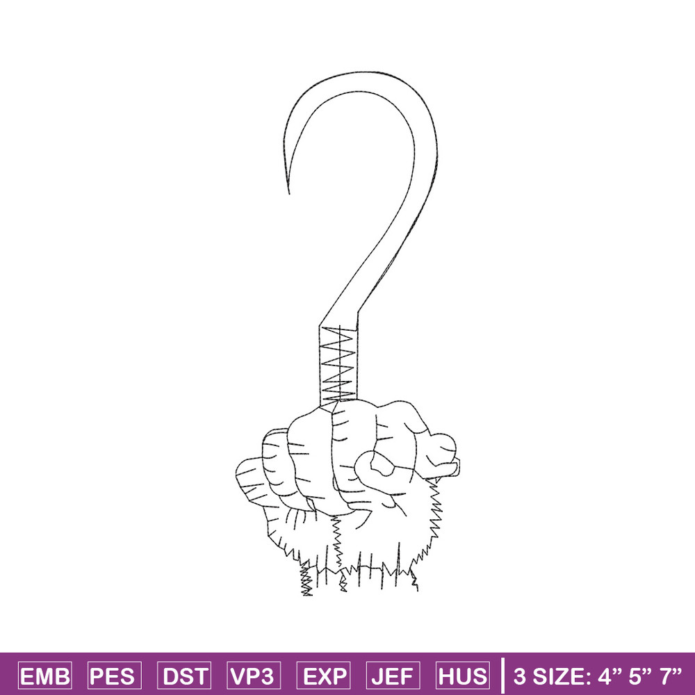 Hook design embroidery design, Hook embroidery, Embroidery file, Embroidery shirt, Emb design, Digital download.jpg