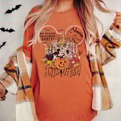 personalized halloween mickey & friends comfort shirt, not so scary halloween party shirts, disney halloween shirts, dis