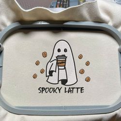 Spooky Halloween Embroidery File, Coffee Spooky Embroidery Design, Stay Spooky Embroidery Machine File, Digital Download